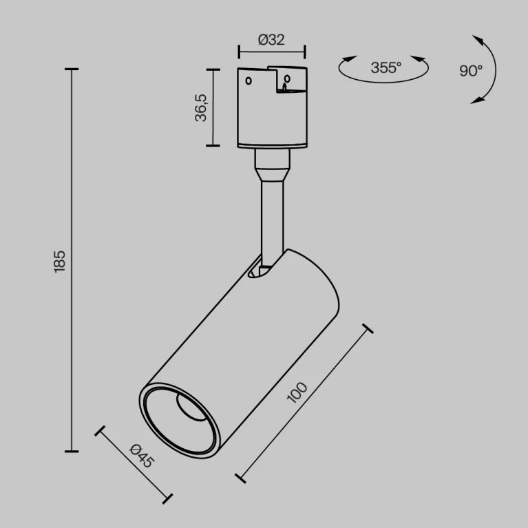 Трековый магнитный светильник Maytoni Focus Led TR163-1-10W3K-M-B в Нижнем Новгороде