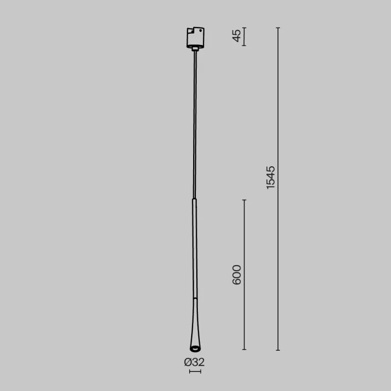Трековый подвесной магнитный светильник Maytoni Waist TR168-1-7W3K-M-B в Нижнем Новгороде