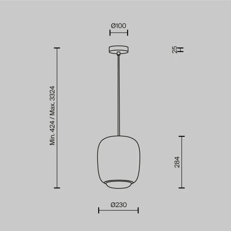 Подвесной светильник Maytoni Brio MOD466PL-L12GR3K в Нижнем Новгороде