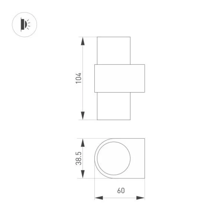 Настенный светодиодный светильник Arlight SP-Spicy-Wall-Mini-Twin-S104x39-2x3W Warm3000 035560 в Нижнем Новгороде