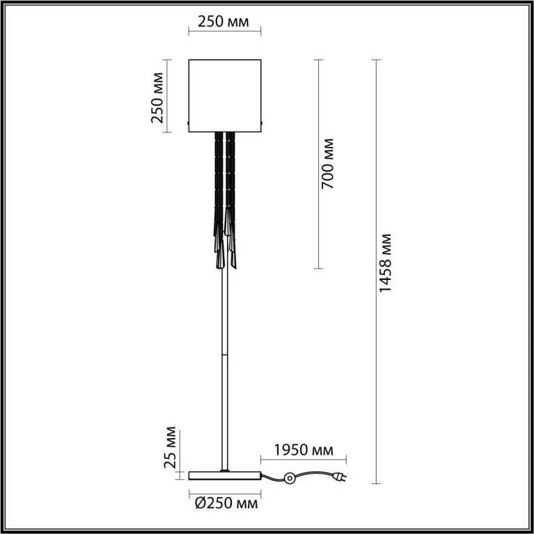 Торшер Odeon Light Exclusive Nicole 4886/1F в Нижнем Новгороде