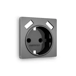 Лицевая панель для розетки с/з со шторками 2USB A+A Ambrella Volt Alfa AP6590