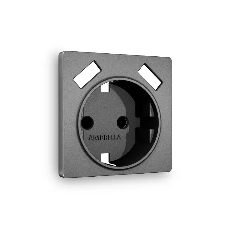Лицевая панель для розетки с/з со шторками 2USB A+A Ambrella Volt Alfa AP6590 в Нижнем Новгороде