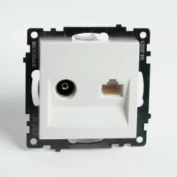 Розетка телевизионная 1-местная Stekker GLS00-7106-01 Катрин 49181