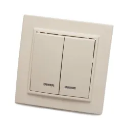Выключатель 2-клавишный с индикатором Stekker PSW10-9002-02 250В 10А 39229