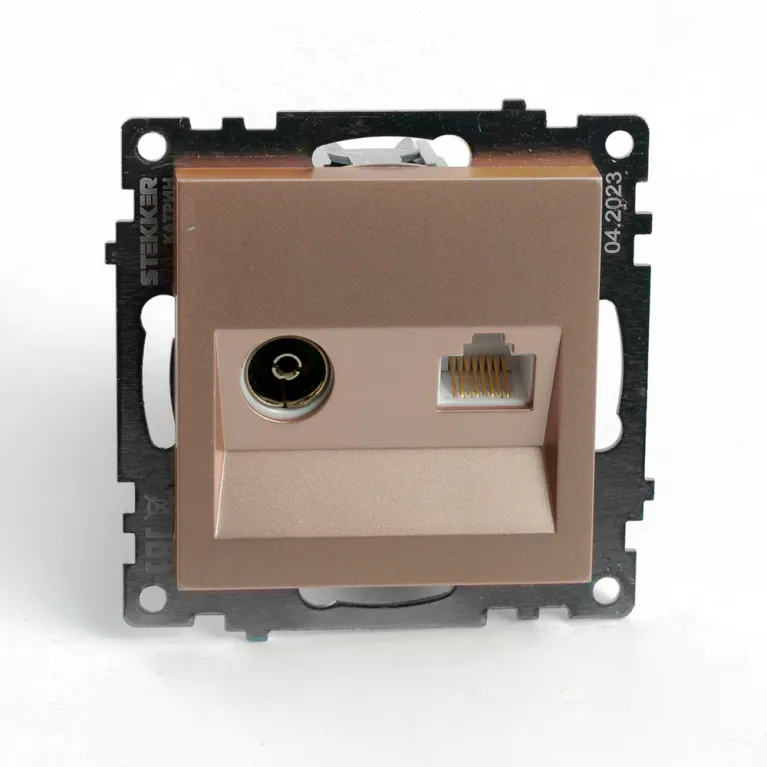 Розетка телевизионная 1-местная Stekker GLS00-7106-02 Катрин 49184 в Нижнем Новгороде