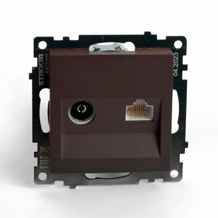 Розетка телевизионная 1-местная Stekker GLS00-7106-04 Катрин 49185 в Нижнем Новгороде