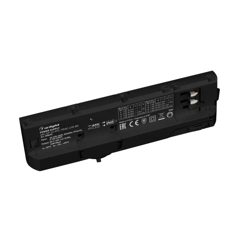 Блок питания для трековых систем Arlight ARJ-SP-22-PFC-TRIAC-4TR-BK (22W, 9-40V, 0.2-0.55A) 058494 в Нижнем Новгороде