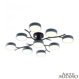 Потолочная люстра Arte Milano Ferrara 256606/8+1 Bk/Gr