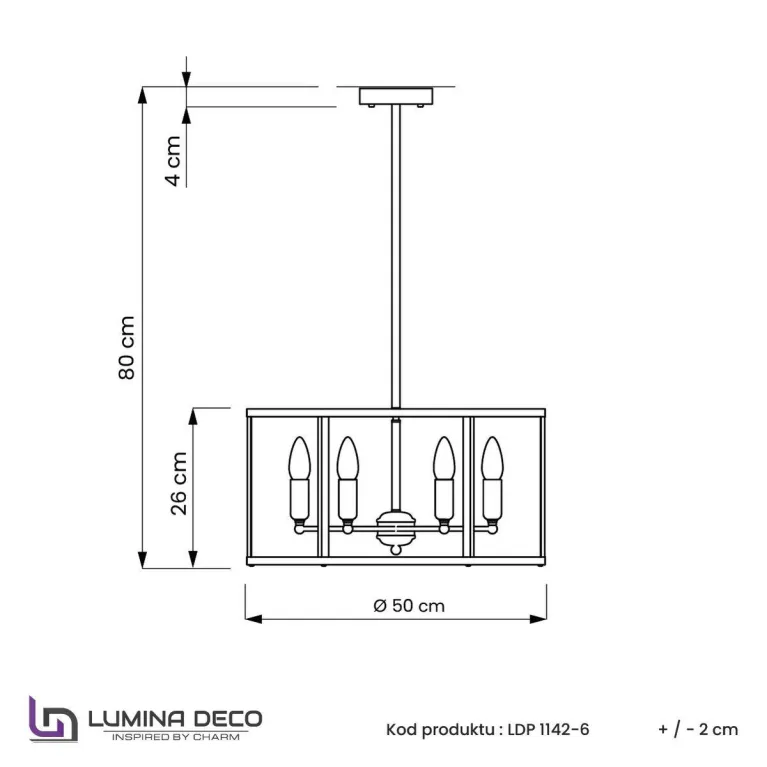 Подвесная люстра Lumina Deco Lorton LDP 1142-6 BK+MD в Нижнем Новгороде