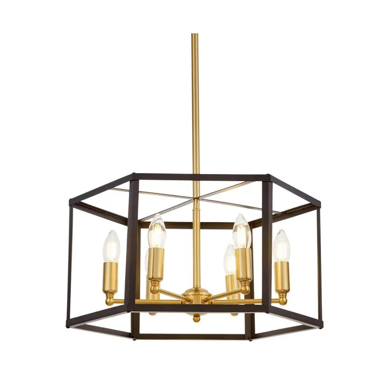 Подвесная люстра Lumina Deco Lorton LDP 1142-6 BK+MD в Нижнем Новгороде