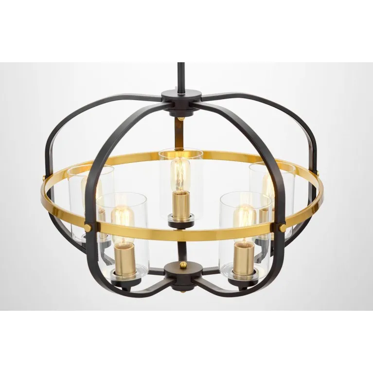 Подвесная люстра Lumina Deco Monterey LDP 1141-5 BK+MD в Нижнем Новгороде