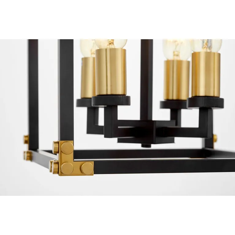 Подвесная люстра Lumina Deco Waldorf LDP 1140-4 BK+MD в Нижнем Новгороде