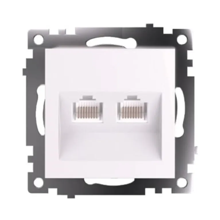 Розетка компьютерная 2-местная RJ-45 Stekker Катрин GLS00-7109-01 50003 в Нижнем Новгороде
