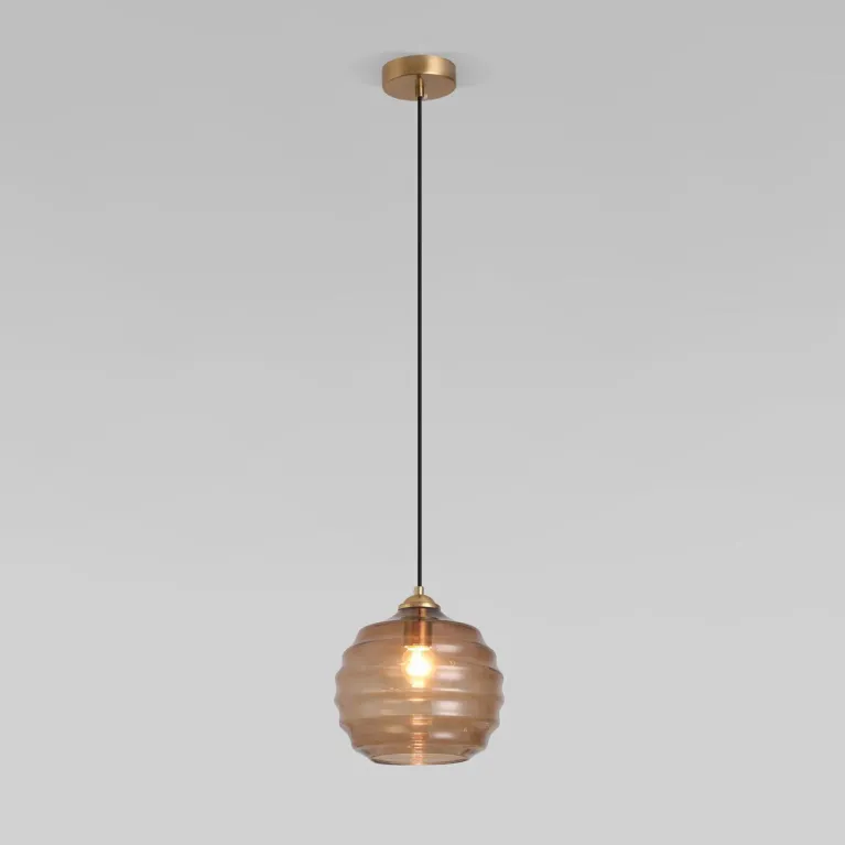 Подвесной светильник Eurosvet Ice 50239/1 коньячный в Нижнем Новгороде