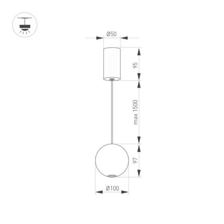 Подвесной светодиодный светильник Arlight SP-Elementa-Orb-R100-9W Day4000 032762 в Нижнем Новгороде