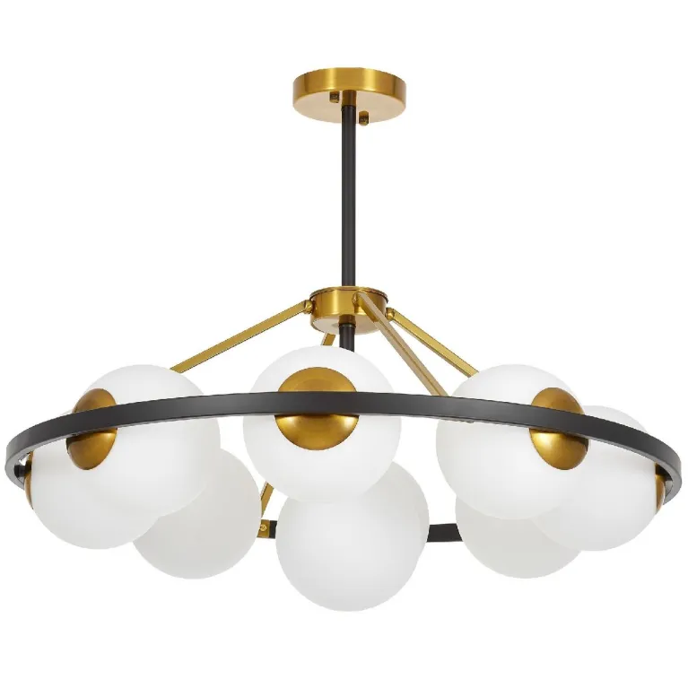 Подвесная люстра Lumina Deco Donzano LDP 8034-9 BK+WT в Нижнем Новгороде