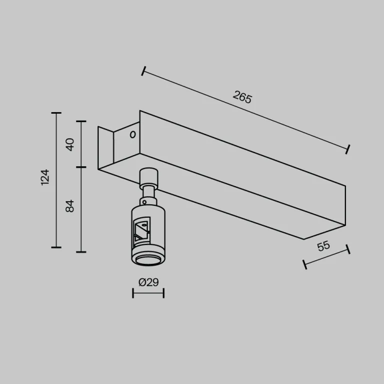 Основание потолочное Short для блока питания с вводом питания Maytoni Flarity TRA156C-BB1-BS в Нижнем Новгороде