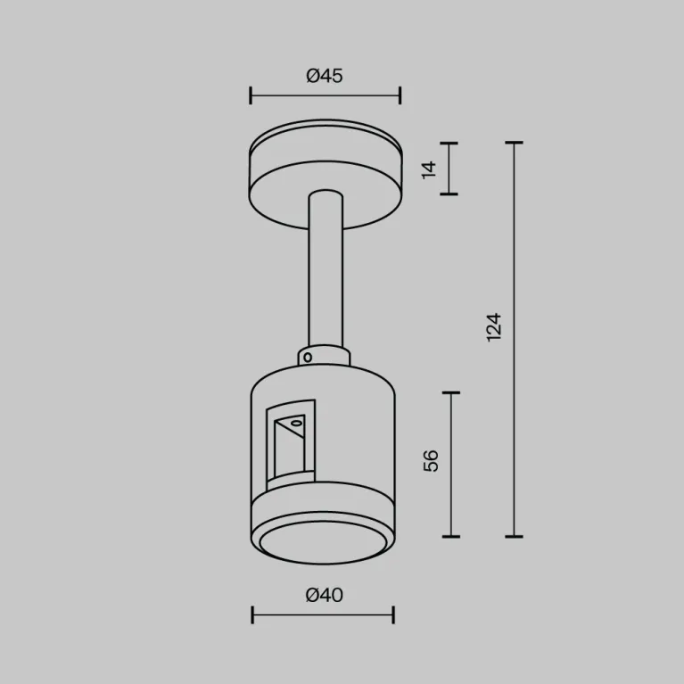 Крепление потолочное Short прямым коннектором питания Maytoni Flarity TRA156C-IPC1-BS в Нижнем Новгороде