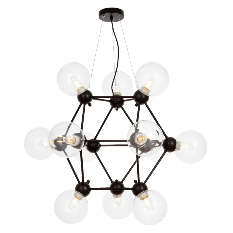 Подвесная люстра Lumina Deco Zodiak LDP 160N-12 BK+PR в Нижнем Новгороде