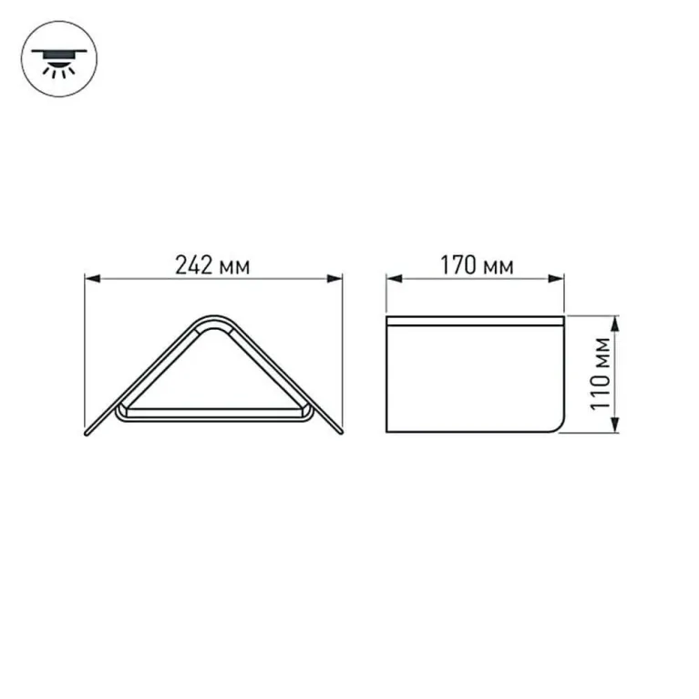 Уличный настенный светодиодный светильник Arlight LGD-Wall-Delta-1B-12W Warm White 019779 в Нижнем Новгороде