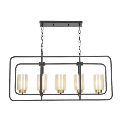 Подвесная люстра Lumina Deco Indivia LDP 1238-5 BK+MD