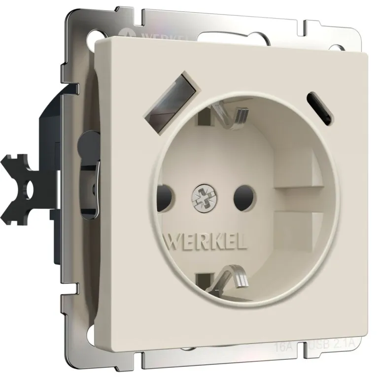 Розетка с/з со шторками и USB тип A+C Werkel W1171762 4690389213274 a069611 в Нижнем Новгороде
