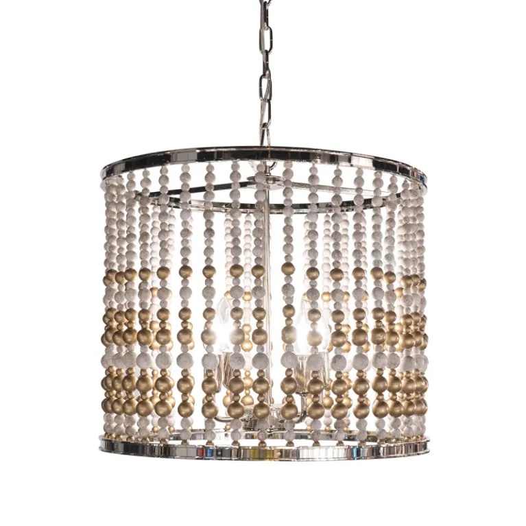 Подвесная люстра Delight Collection Wood Light KW0783P-4 silver в Нижнем Новгороде
