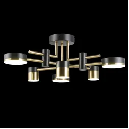 Потолочная люстра Natali Kovaltseva LED LAMPS 81368 GOLD BLACK