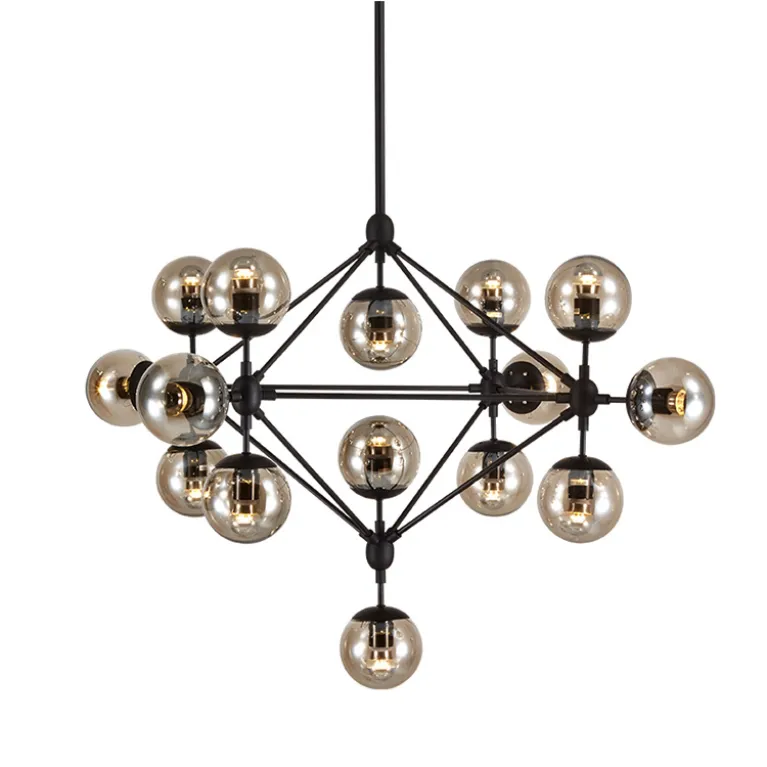 Люстра на штанге Delight Collection Modo 8916P/15 black/cognac в Нижнем Новгороде