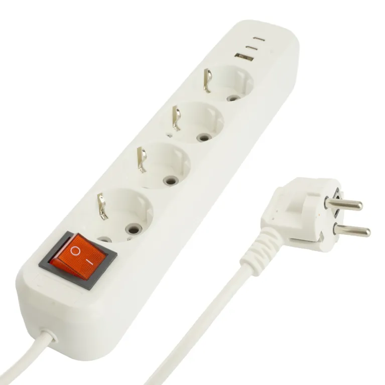 Удлинитель 4-местный с/з с выключателем Stekker Home HM071-41-03 50140 в Нижнем Новгороде