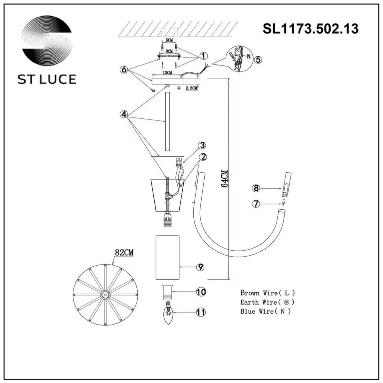 Подвесная люстра ST Luce Pafe SL1173.502.13 в Нижнем Новгороде