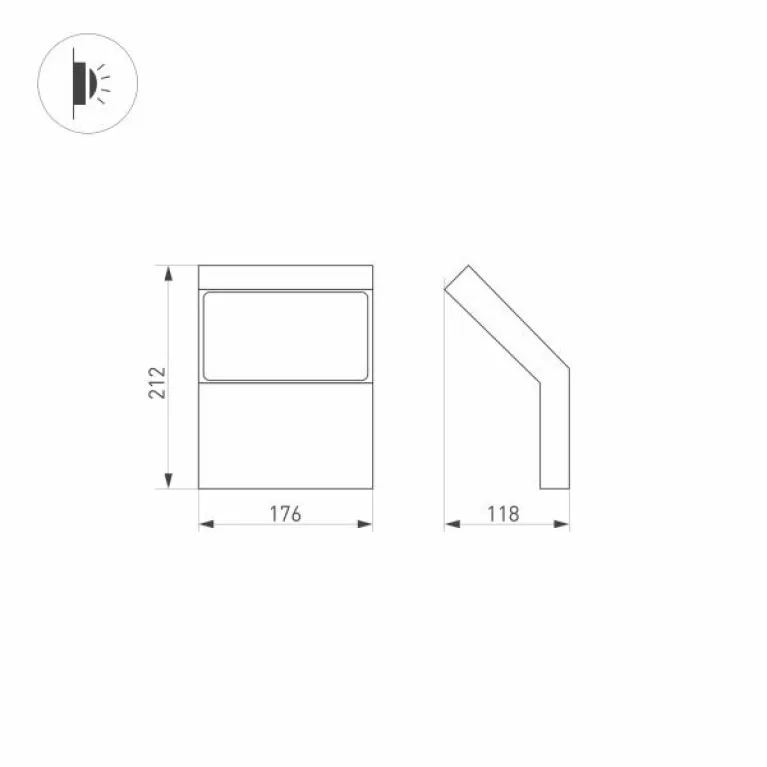 Уличный настенный светодиодный светильник Arlight LGD-Ecran-Wall-9W Warm3000 029989 в Нижнем Новгороде
