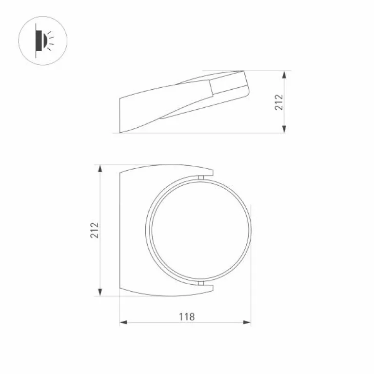 Уличный настенный светодиодный светильник Arlight LGD-Eye-Wall-6W Warm3000 029979 в Нижнем Новгороде
