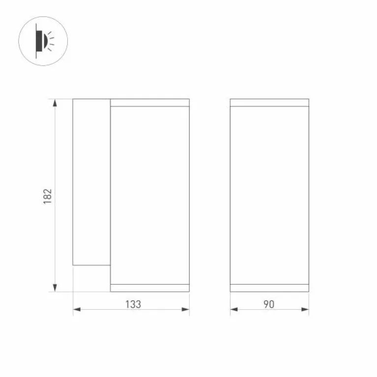 Уличный настенный светодиодный светильник Arlight LGD-Forma-Wall-R90-12W Day4000 032575 в Нижнем Новгороде