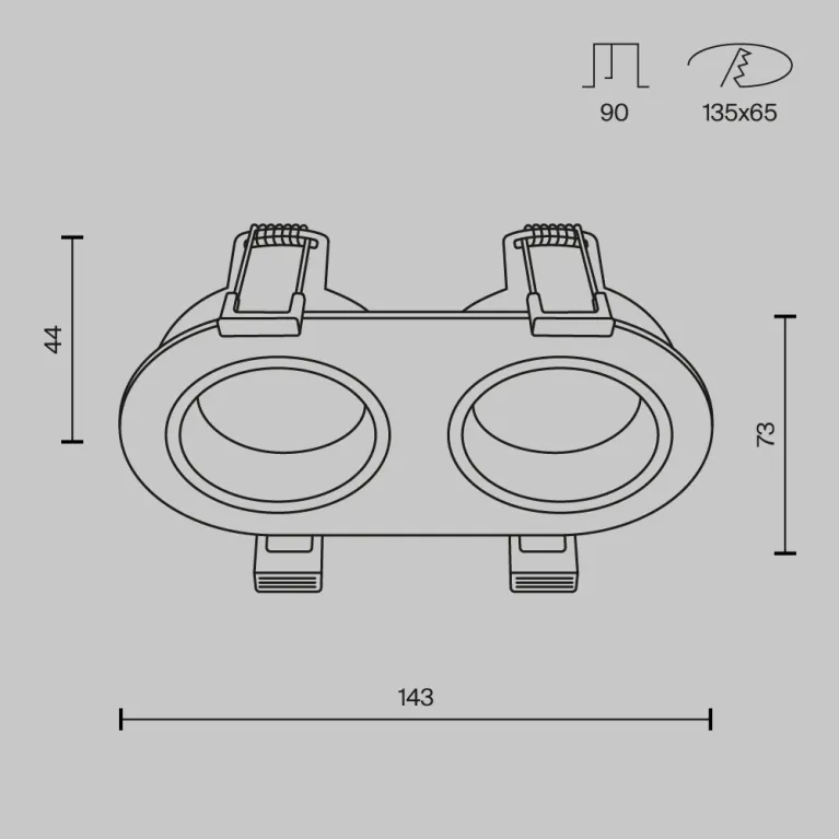 Встраиваемый светильник Maytoni Technical Share DL126-02-GU10-W в Нижнем Новгороде