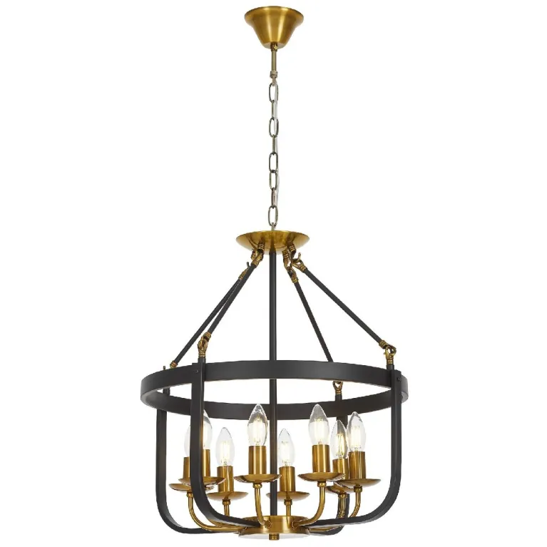 Подвесная люстра Lumina Deco Berling LDP 8024-8 BK+MD в Нижнем Новгороде