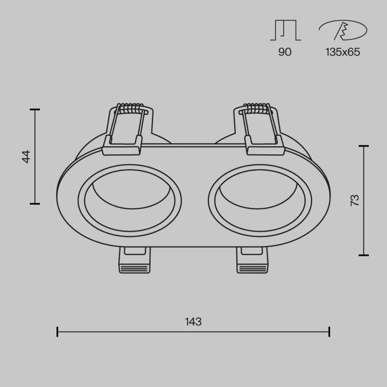 Встраиваемый светильник Maytoni Technical Share DL126-02-GU10-B в Нижнем Новгороде