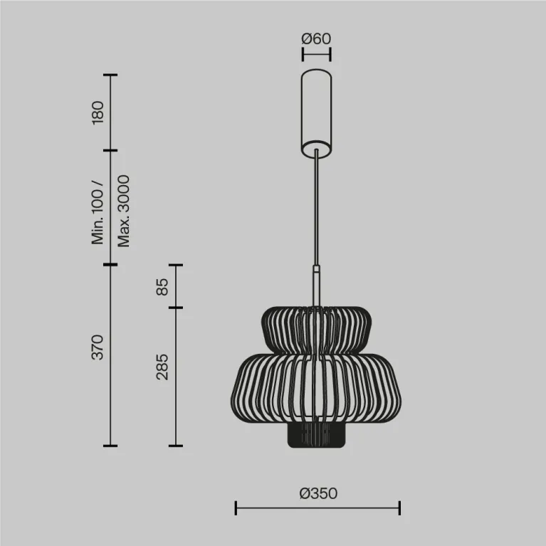 Подвесной светильник Maytoni Namiki MOD465PL-L12BK1 в Нижнем Новгороде