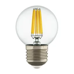 Лампа светодиодная филаментная Lightstar LED Filament E27 6W 4000K шар прозрачный 933824
