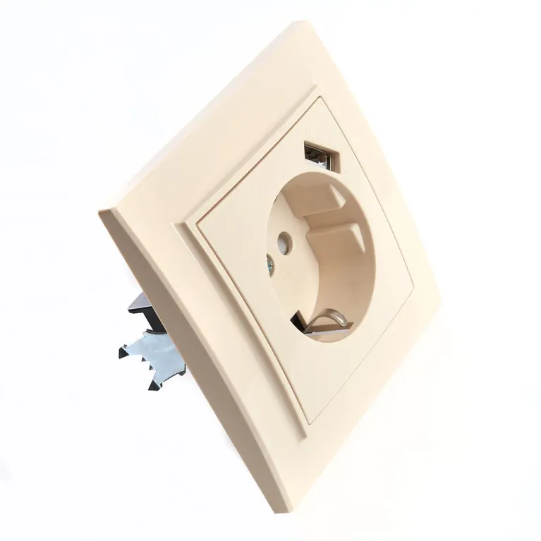 Розетка 1-местная Stekker PST16-9011-02 с защитной шторкой и с USB 39237 в Нижнем Новгороде