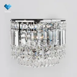 Настенный светильник Eurosvet 3365/2 хром/прозрачный хрусталь Strotskis