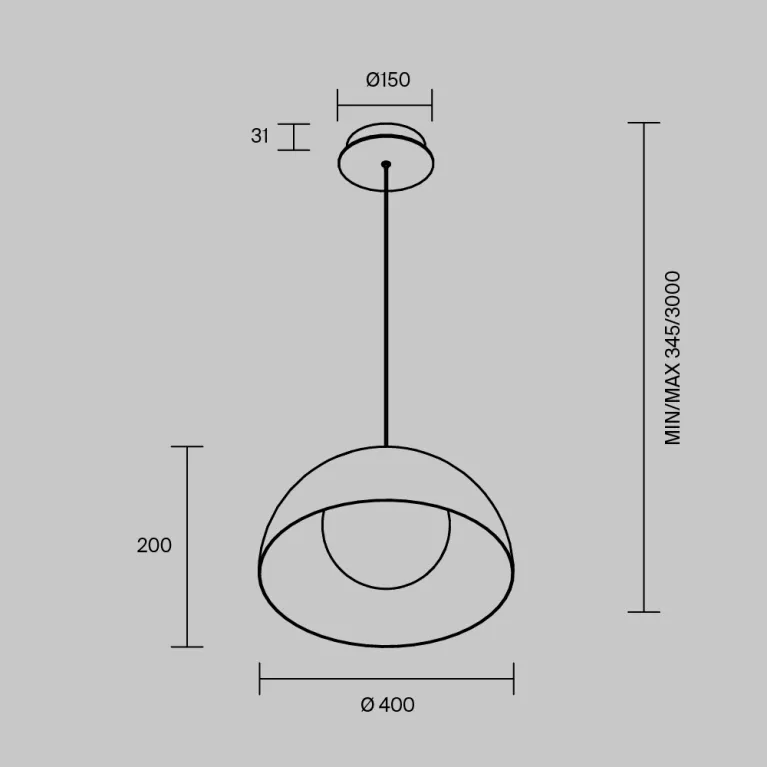 Подвесной светильник Maytoni Batten MOD472PL-L20B3K в Нижнем Новгороде