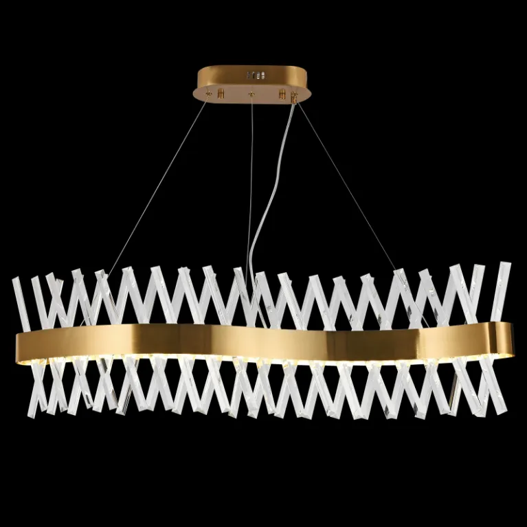 Подвесная люстра Natali Kovaltseva Halos LED LAMPS 81357 GOLD SATIN в Нижнем Новгороде