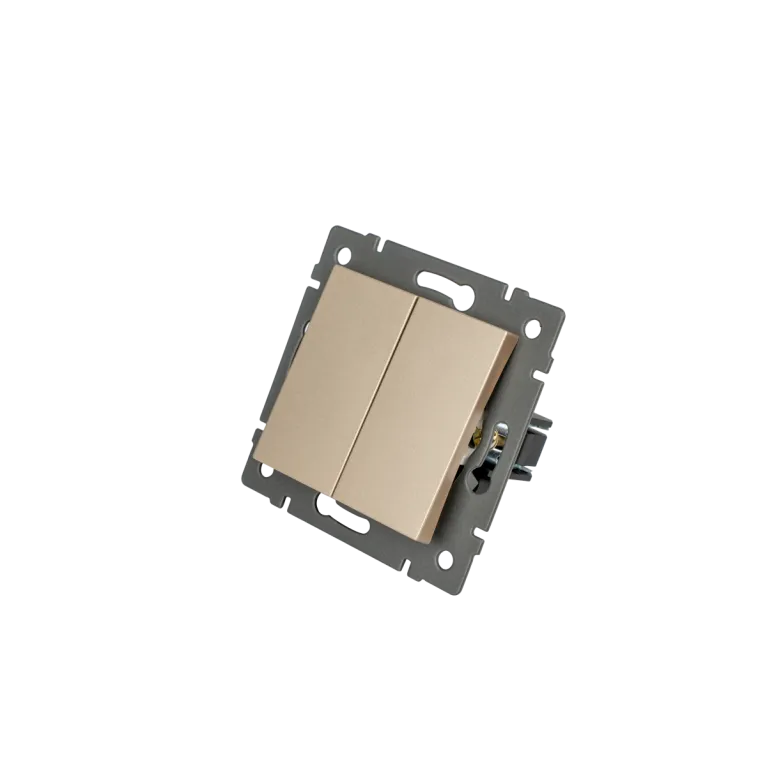 Механизм выключателя двухклавишный проходной Arlight SWT-MKP2-PL-GD-V (250V, 10A) 049895 в Нижнем Новгороде