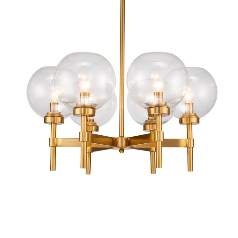Люстра на штанге Delight Collection Jade KM1106P-6 brass в Нижнем Новгороде
