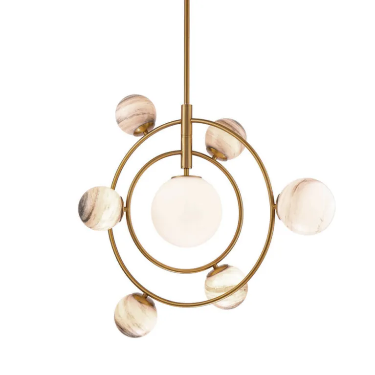 Люстра на штанге Delight Collection Planet KG1122P-7 brass в Нижнем Новгороде