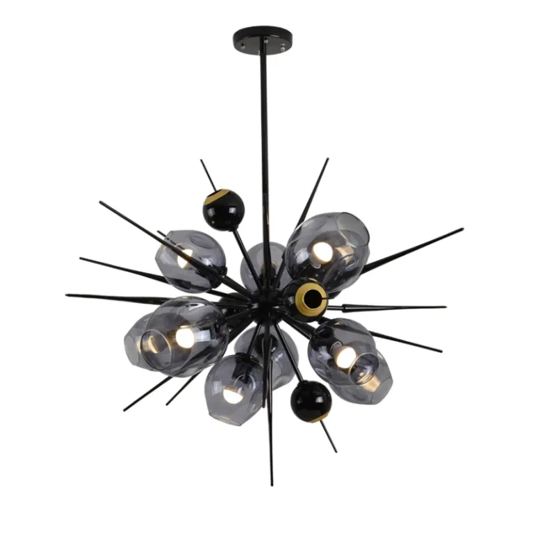 Люстра на штанге Delight Collection Burst 9720P-10S black/smoky в Нижнем Новгороде