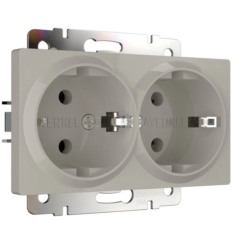 Розетка двойная с заземлением Werkel W1272004 4690389213960 a069774 в Нижнем Новгороде