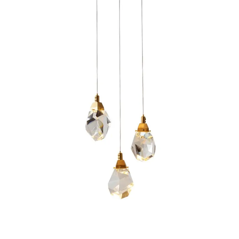 Подвесной светильник Delight Collection Crystal rock II 9701P/3R brass в Нижнем Новгороде